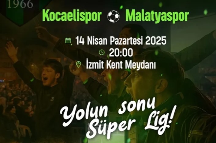 Kocaelispor Maçı Kent Meydanı'nda Dev Ekranda

