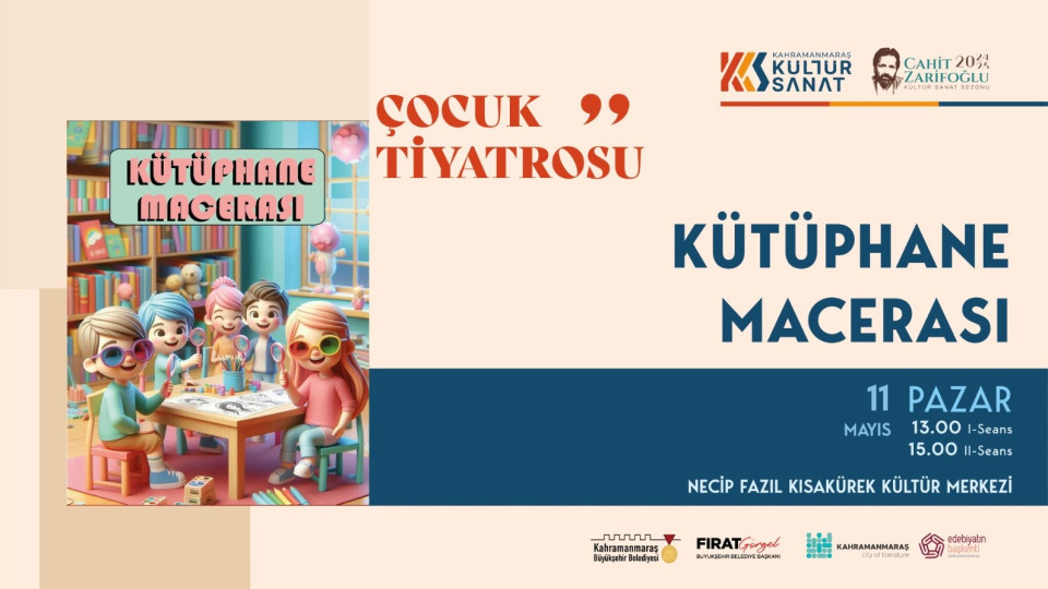 Kahramanmaraş Büyükşehir Belediyesi, 11 Mayıs Pazar günü Necip Fazıl Kısakürek Kültür Merkezi'nde 