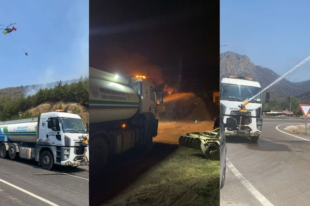 İnegöl Belediyesi, Bilecik Yangınlarına Destek Verdi
