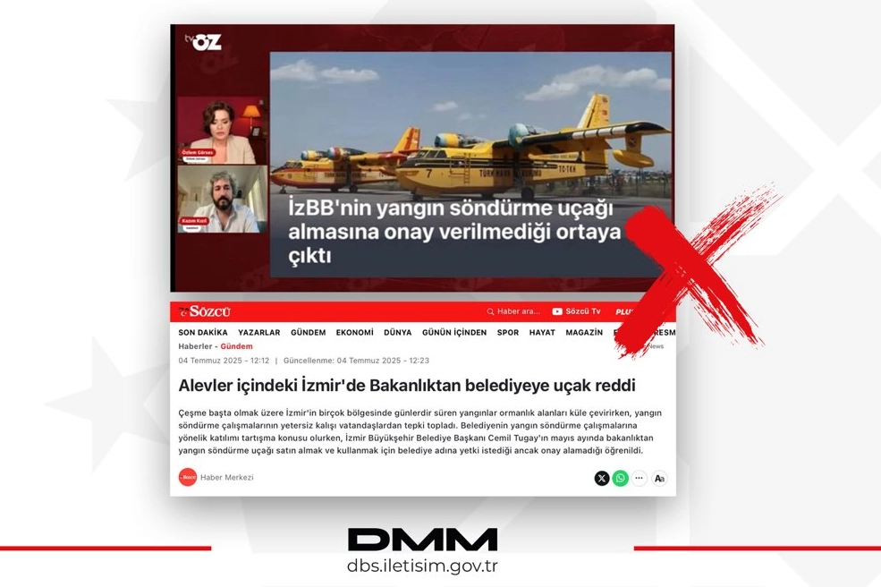 İzmir'in yangın uçağı talebi iddiası yalanlandı
