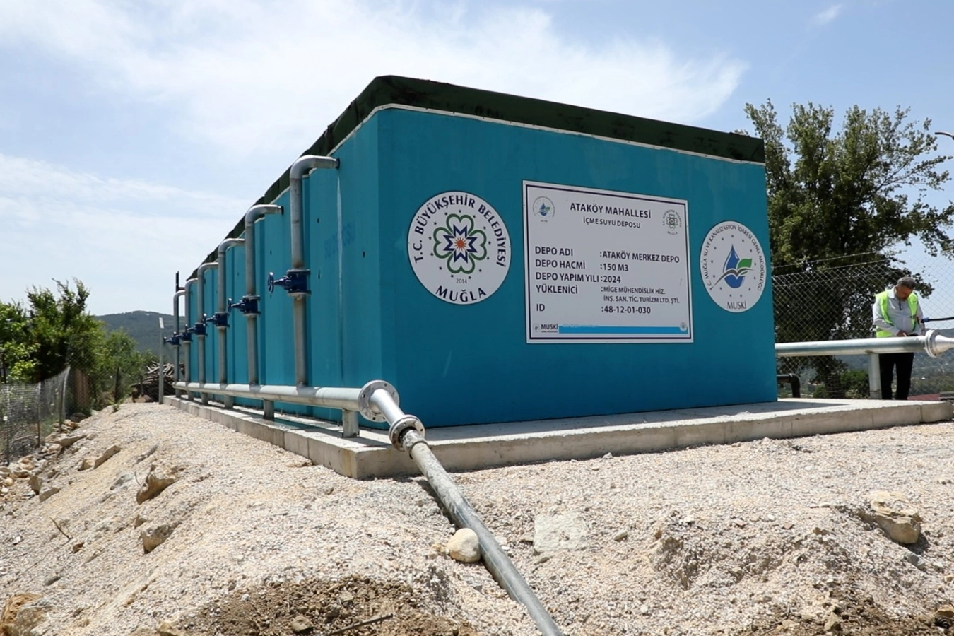 Ula'da 450 Metreküp Yeni İçme Suyu Deposu Hizmete Girdi
